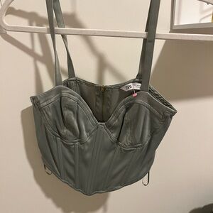 Stylish Green Bustier Top